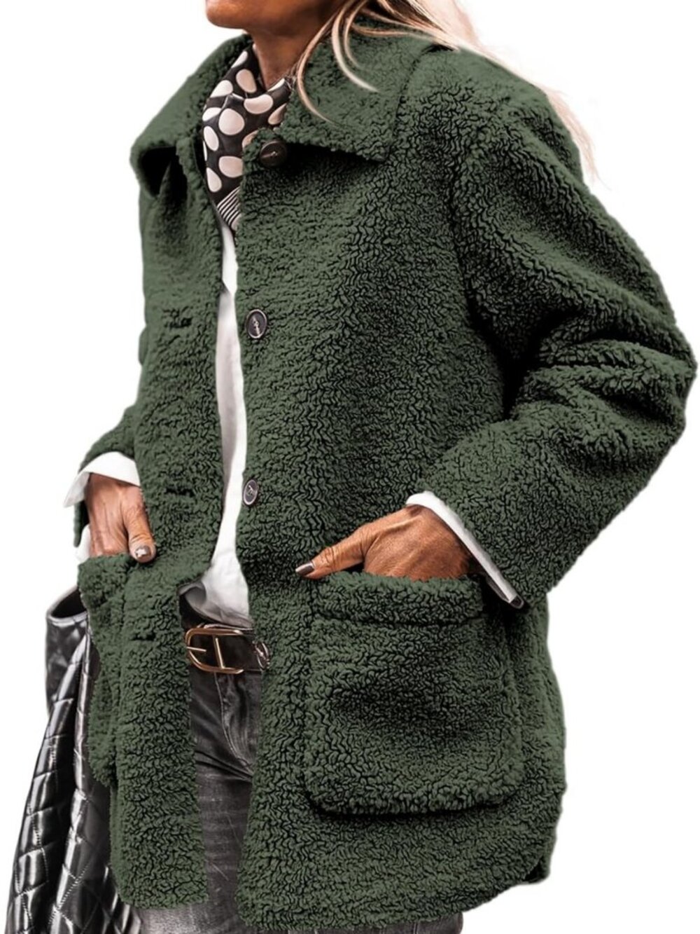 Cozy Women's Fleece Sherpa Coat - Warm Winter Jacket for Stylish Outfits